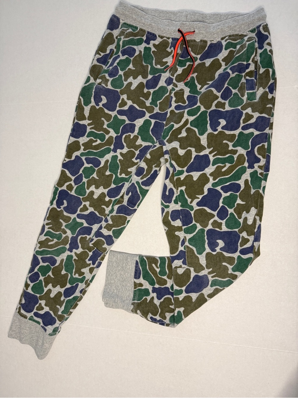 Camo joggers, boys Crewcuts grey sweatpants, size 10
